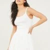 Highlight Smocked Waist Dress -AS Revival store 000223 ND30833 WHITE 00