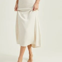Ava Linen Midi Skirt -AS Revival store 001125 BEGA HH26 23 OATMEAL 02