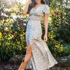 Freya Floral Maxi Skirt -AS Revival store 001125 JAMILLY SS4 SAGE 09