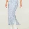 Amora Floral Midi Skirt -AS Revival store 001125 MARNELLY JJ16 IVORY BLUE 00