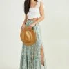 Eden Floral Maxi Skirt -AS Revival store 001125 OTTILIE GG163 SAGE 00