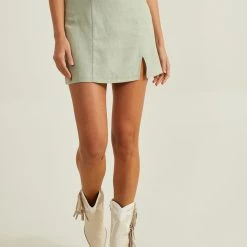 Everley Linen Mini Skirt