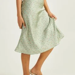 Aveline Floral Midi Skirt -AS Revival store 001890 G1019Y337JD SAGE 02