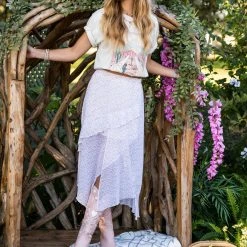 Bella Floral Midi Skirt -AS Revival store 001890 G1198Y336JD WHITE PINK 09