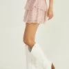 Mia Floral Mini Skirt -AS Revival store 001890 G1200Y313JD IVORY PINK 00