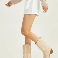 Maryliz Linen Skort -AS Revival store 001890 H1226W032JD IVORY 02