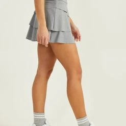 Rally Tennis Skirt -AS Revival store 002044 P31804 LT HEATHER GREY 02