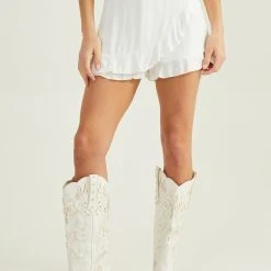Riley Ruffle Skort -AS Revival store 002044 P31808 S23 IVORY 02
