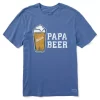 Men's Life Is Good Papa Beer Foam Crusher T-Shirt -AS Revival store 19279285658