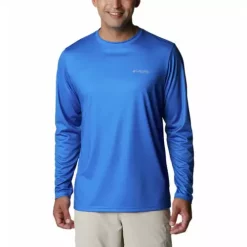 Men's Columbia PFG Terminal Tackle Fish Flag Long Sleeve Shirt -AS Revival store 19385505782 2