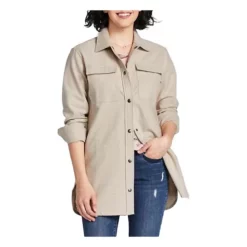 L.L.Bean Women's L.L. Bean Signature Chamois Snap-Front Shirt -AS Revival store 19522737494 1 1