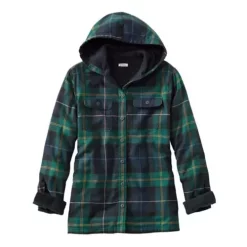 L.L.Bean Women's L.L. Bean Fleece Lined Flannel Hoodie