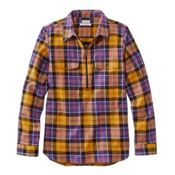 L.L.Bean Women's L.L. Bean Scotch Plaid Flannel Quarter-Zip Shirt