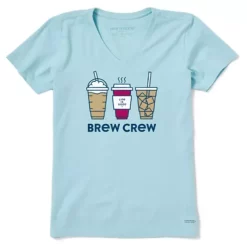 Women's Life Is Good Brew Crew Crusher-Lite V-Neck T-Shirt