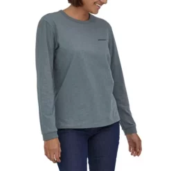 Women's Patagonia P-6 Logo Responsibili Long Sleeve T-Shirt -AS Revival store 19569911220 1
