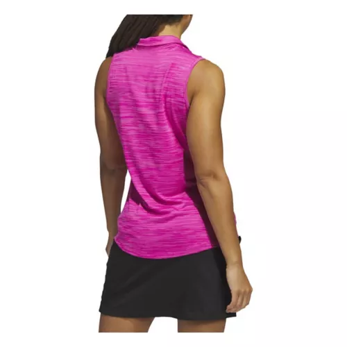 ADIDAS Women's Spacedye Sleeveless Polo 4 ADIDAS Women's Spacedye Sleeveless Polo - Image 2