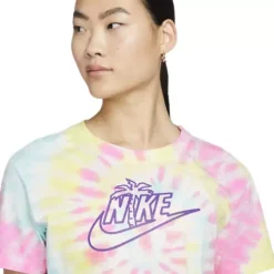 Women's Nike Sportswear Tie-Dye Graphic Cropped T-Shirt -AS Revival store 19586641970 2