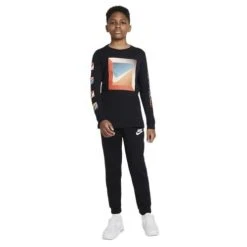 Boys' Nike Sportswear Graphic Long Sleeve T-Shirt -AS Revival store 19587168920 9