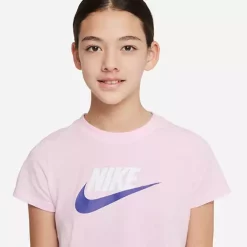 Girls' Nike Sportswear Logo Short Sleeve T-Shirt -AS Revival store 19587172320 2