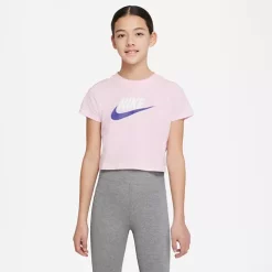 Girls' Nike Sportswear Logo Short Sleeve T-Shirt -AS Revival store 19587172320 9