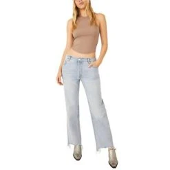 Women's Free People Maggie Straight Loose Fit Wide Leg Jeans -AS Revival store 19588987159 4
