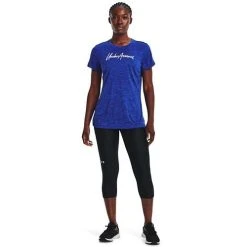 Women's Under Armour Tech Twist Script Wordmark Short Sleeve T-Shirt -AS Revival store 19603906431 4