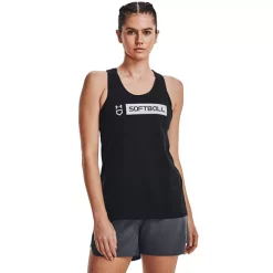 Women's Under Armour Softball Wordmark Bar Tank -AS Revival store 19603978286 2