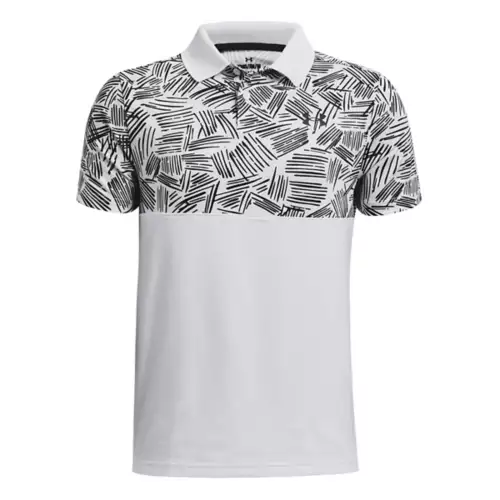 Boys' Under Armour Performance Palm Sketch Polo 3 Boys' Under Armour Performance Palm Sketch Polo
