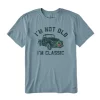 Men's Life Is Good I'm Classic Wreath Truck Crusher T-Shirt -AS Revival store 19629325364