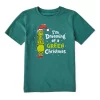 Kids' Life Is Good Grinch Dreaming Of A Green Christmas Crusher T-Shirt
