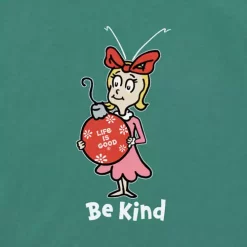 Women's Life Is Good Be Kind Cindy Lou T-Shirt -AS Revival store 19629396826 1