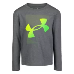 Boys' Under Armour Poppin Logo Long Sleeve Shirt