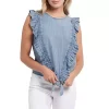Women's Tribal Sleeveless Ruffles Blouse