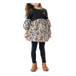 Girls' Nano Tunic Floral Longe Sleeve Shirt