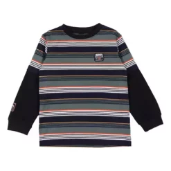 Boys' Nano Long Sleeve Striped Jersey 2-in-1 T-Shirt