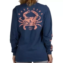 Women's Salt Life Crab Tropics Long Sleeve T-Shirt -AS Revival store 88985643267 1