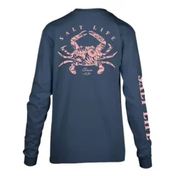 Women's Salt Life Crab Tropics Long Sleeve T-Shirt -AS Revival store 88985643267 3